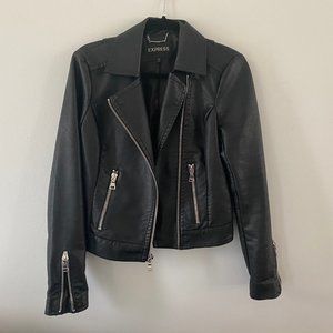 Express Leather Asymetrical Zip Moto Jacket